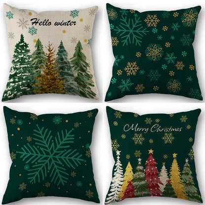 1pc/4pcs Vintage Fall Pillow Covers 18x18 Inch