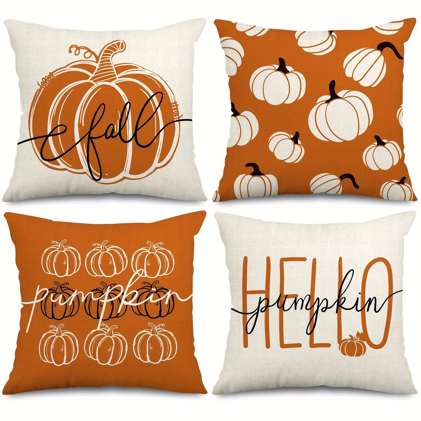 1pc/4pcs Vintage Fall Pillow Covers 18x18 Inch