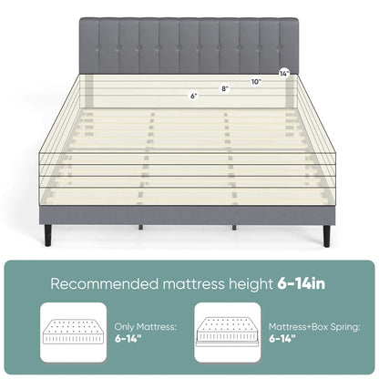 King Wooden Solid Bed Frame
