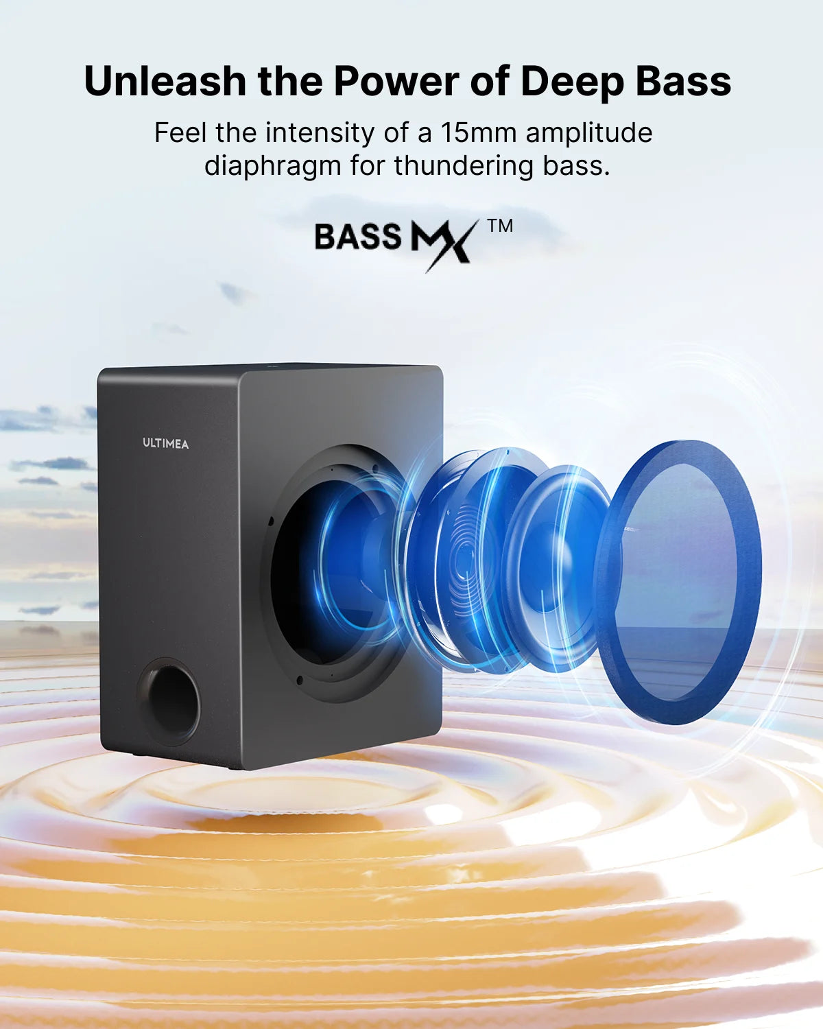 2 in 1 Bluetooth 5.3 Soundbar with Subwoofer