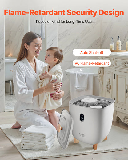 Heated Towel Warmer w/ LED Light Auto