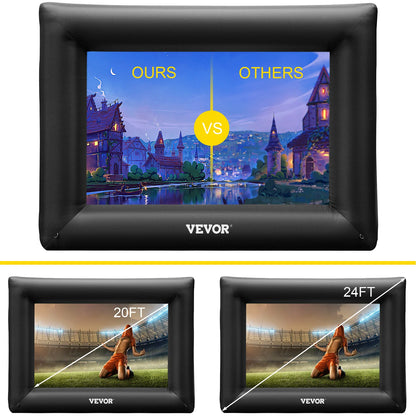 24FT Inflatable Projector Screen w/ 360W Air Blower