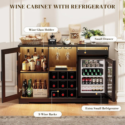 Wine Bar Cabinet with Fridge included