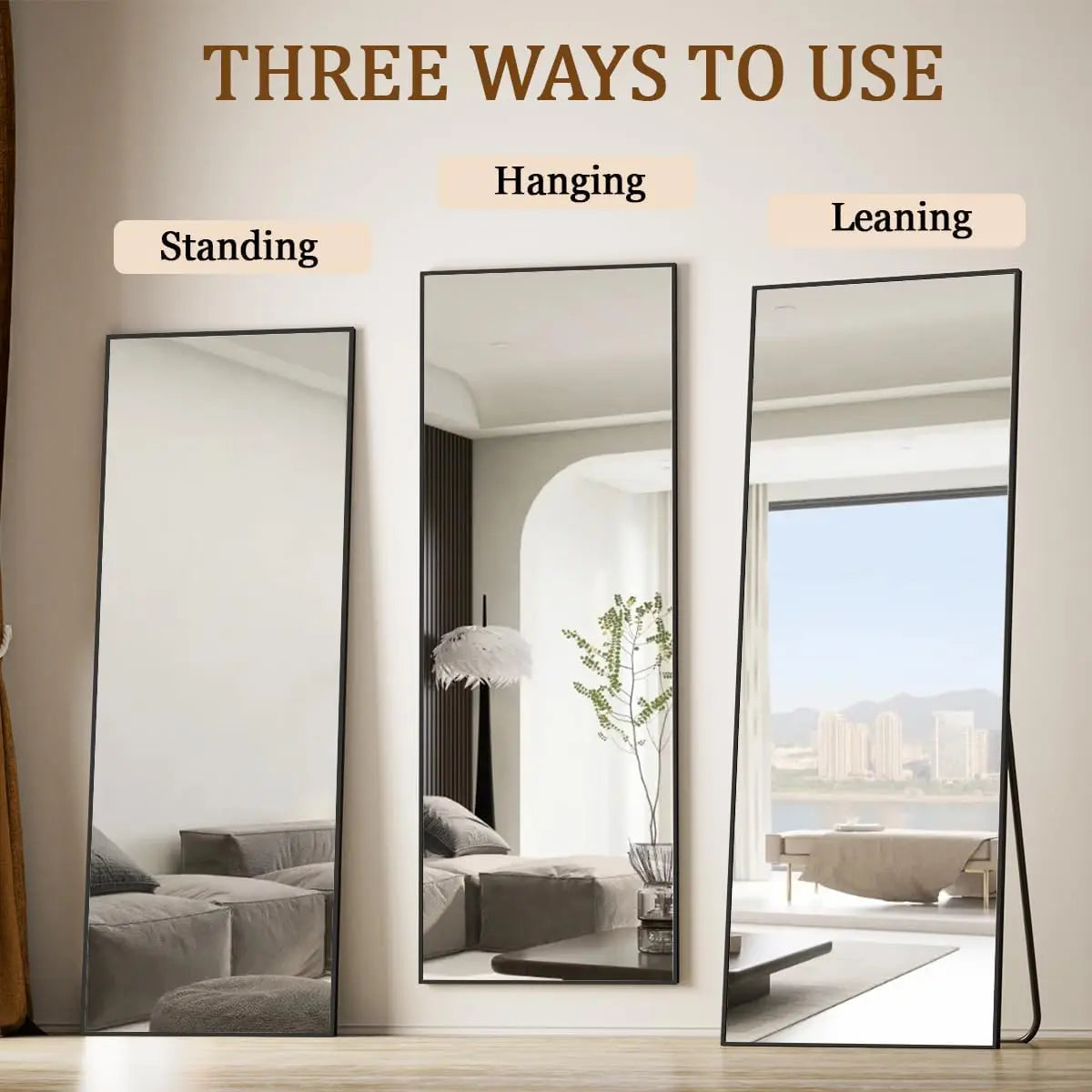 Floor Mirror Full Length Body Mirror with Stand