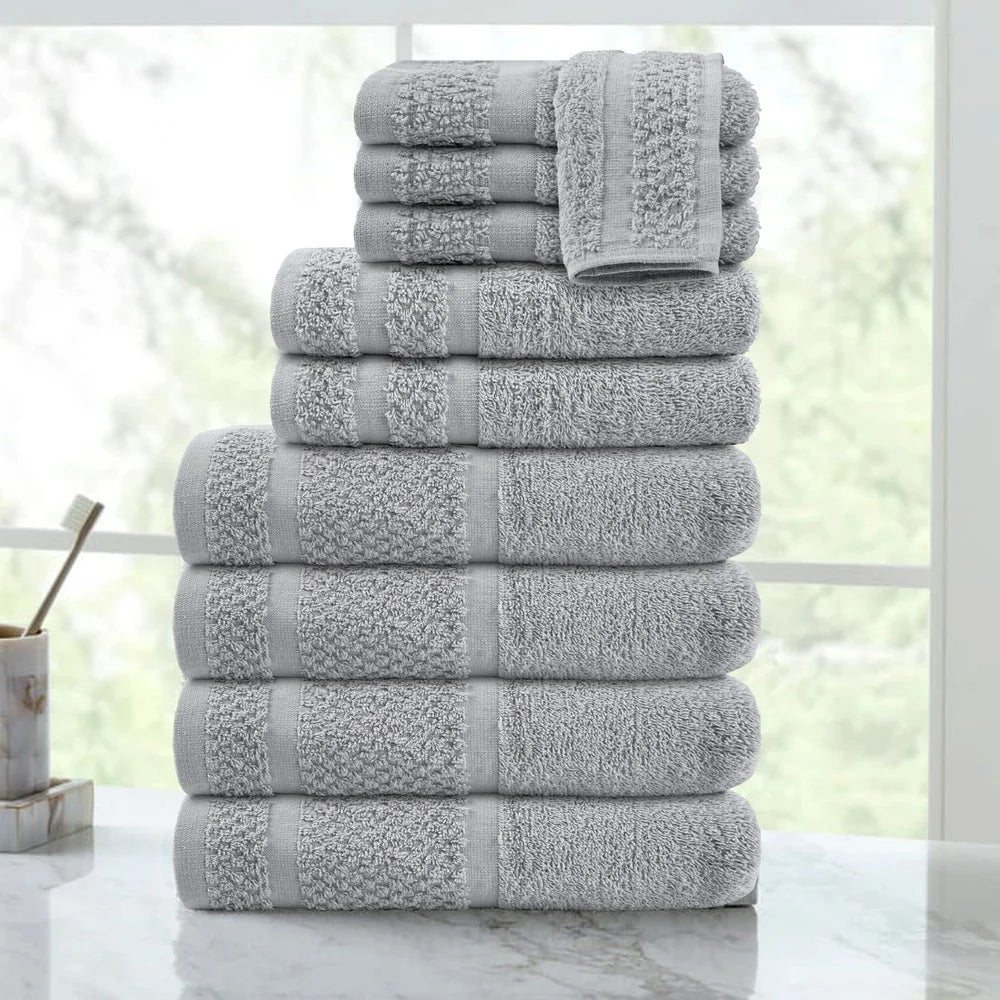 10 Piece Towel Set Soft Absorbent