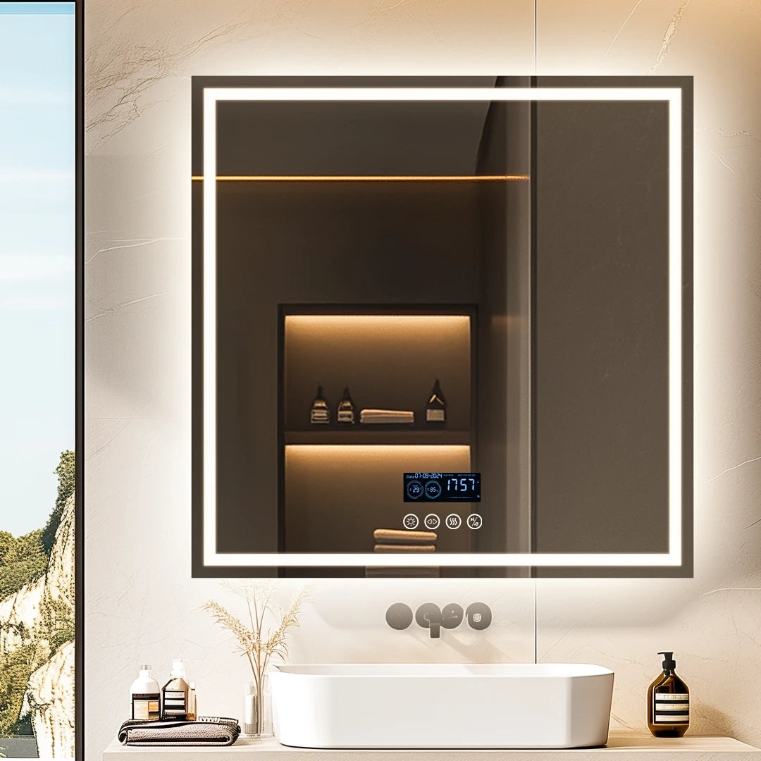 3 modes LED Bathroom Mirror with Bluetooth