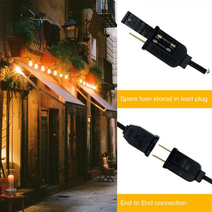 Outdoor String Lights Waterproof with Vintage Bulbs