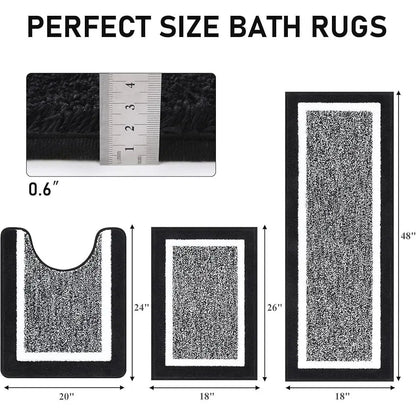 Ultra Soft Microfiber Bathroom Rug Set