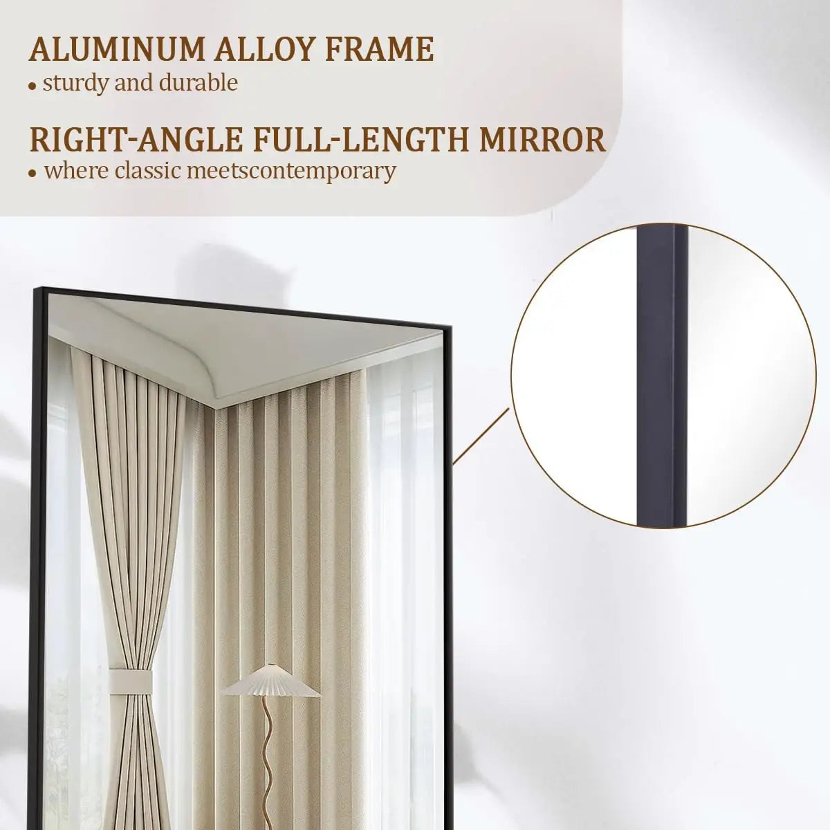 Floor Mirror Full Length Body Mirror with Stand