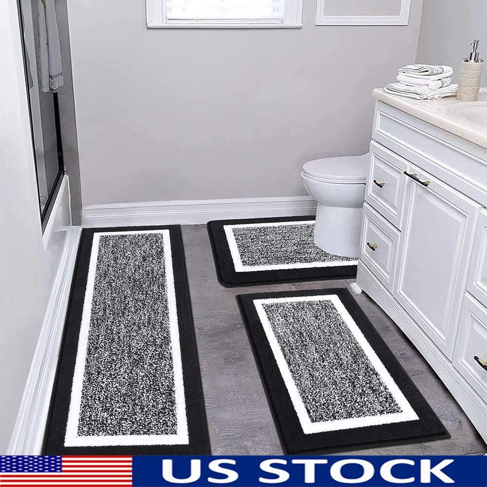 Ultra Soft Microfiber Bathroom Rug Set