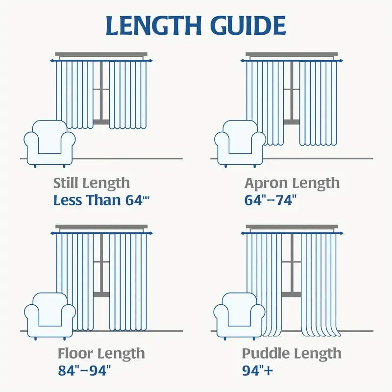 4PCS Farmhouse Light Filtering Curtains