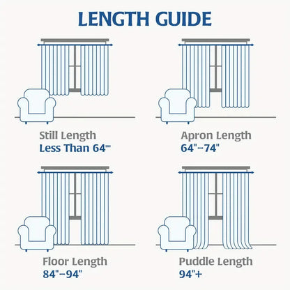 4PCS Farmhouse Light Filtering Curtains