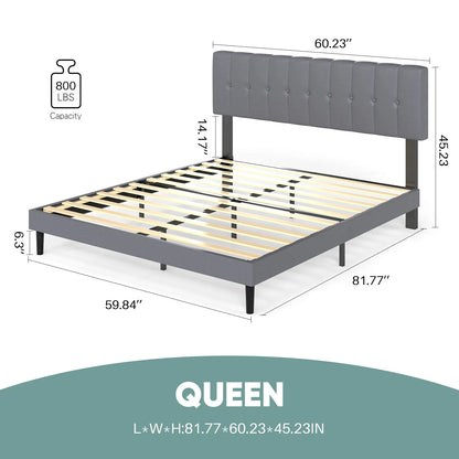 King Wooden Solid Bed Frame