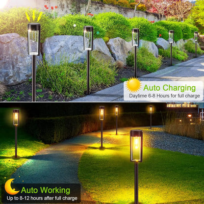 Solar Pathway Lights Outdoor Auto On/Off
