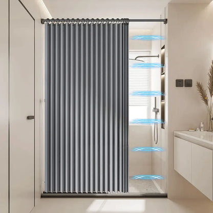 Foldable Magnetic Shower Curtain Waterproof
