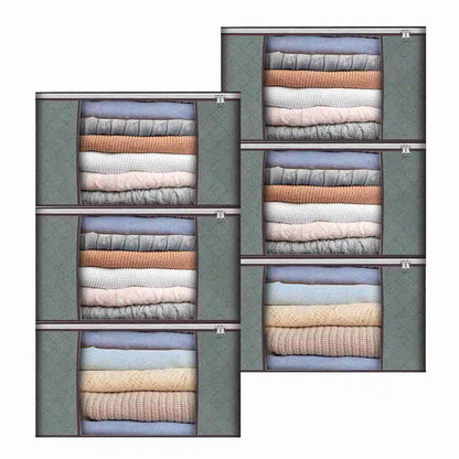 6pcs Large Storage Bag Clothes Storage Containers