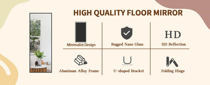 Floor Mirror Full Length Body Mirror with Stand